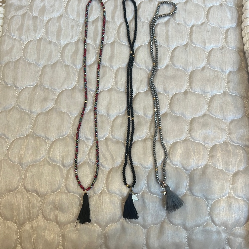 Three beaded necklace bundle